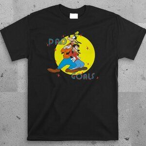 Funny Cartoon Duo “Paid Goals” Graphic T-Shirt – Retro Style Tee – Black Unisex